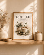 Framed coffee station wall art lifestyle image