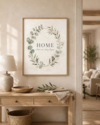 Home eucalyptus wall art lifestyle mockup