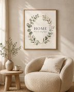 Home botanical quote print lifestyle mockup