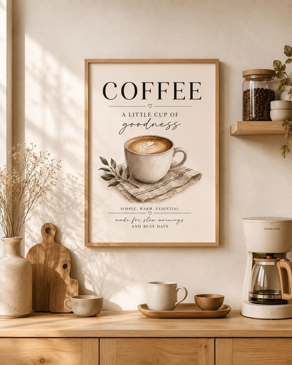 Coffee wall art lifestyle mockup 1