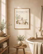 Neutral bathtub bathroom print lifestyle mockup