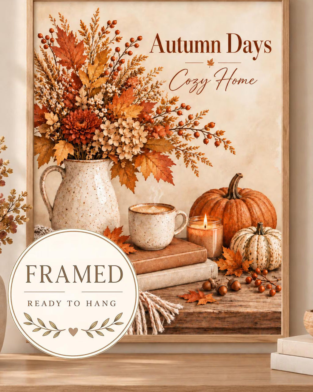 Framed Autumn Days print 4x5 front image