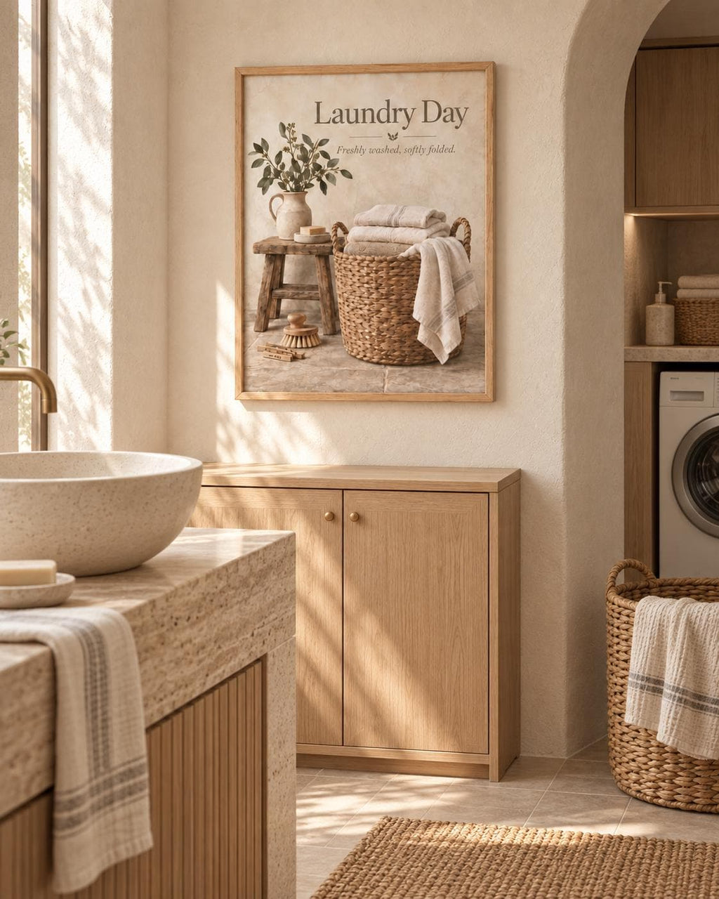 Laundry Day wall art lifestyle mockup