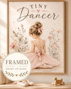 Framed Tiny Dancer ballerina print 4x5 front image