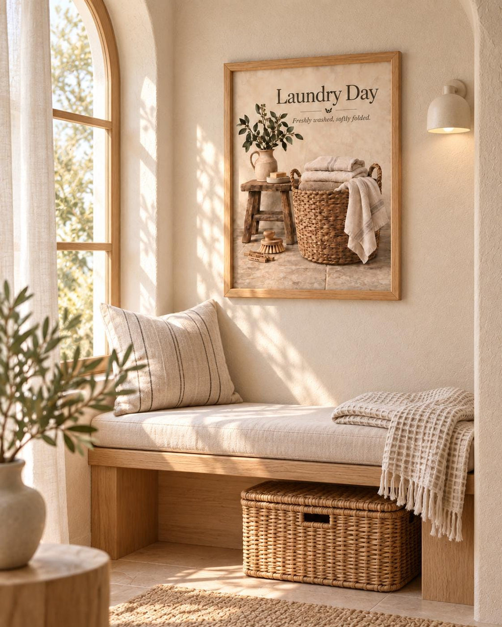 Laundry room print lifestyle mockup