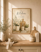 Heart of the home kitchen print — lifestyle mockup 1