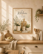 Heart of the home kitchen print — lifestyle mockup 2