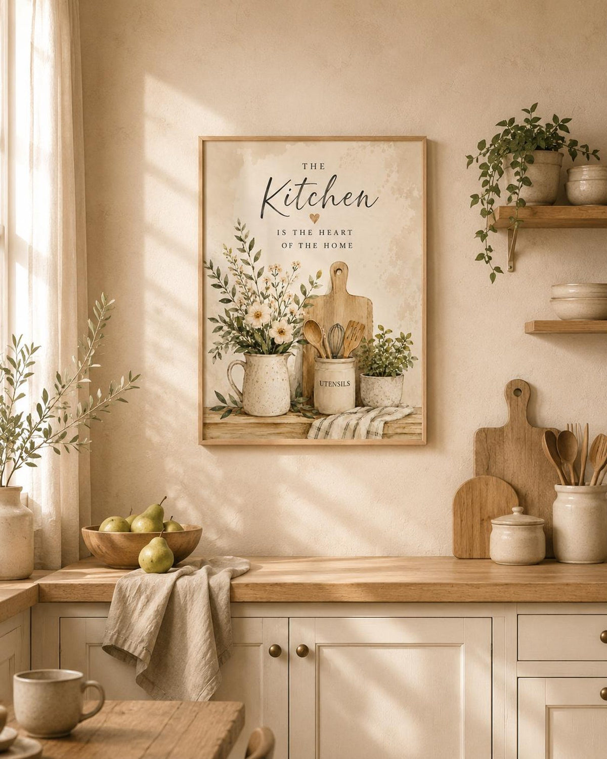 Heart of the home kitchen print — lifestyle mockup 4