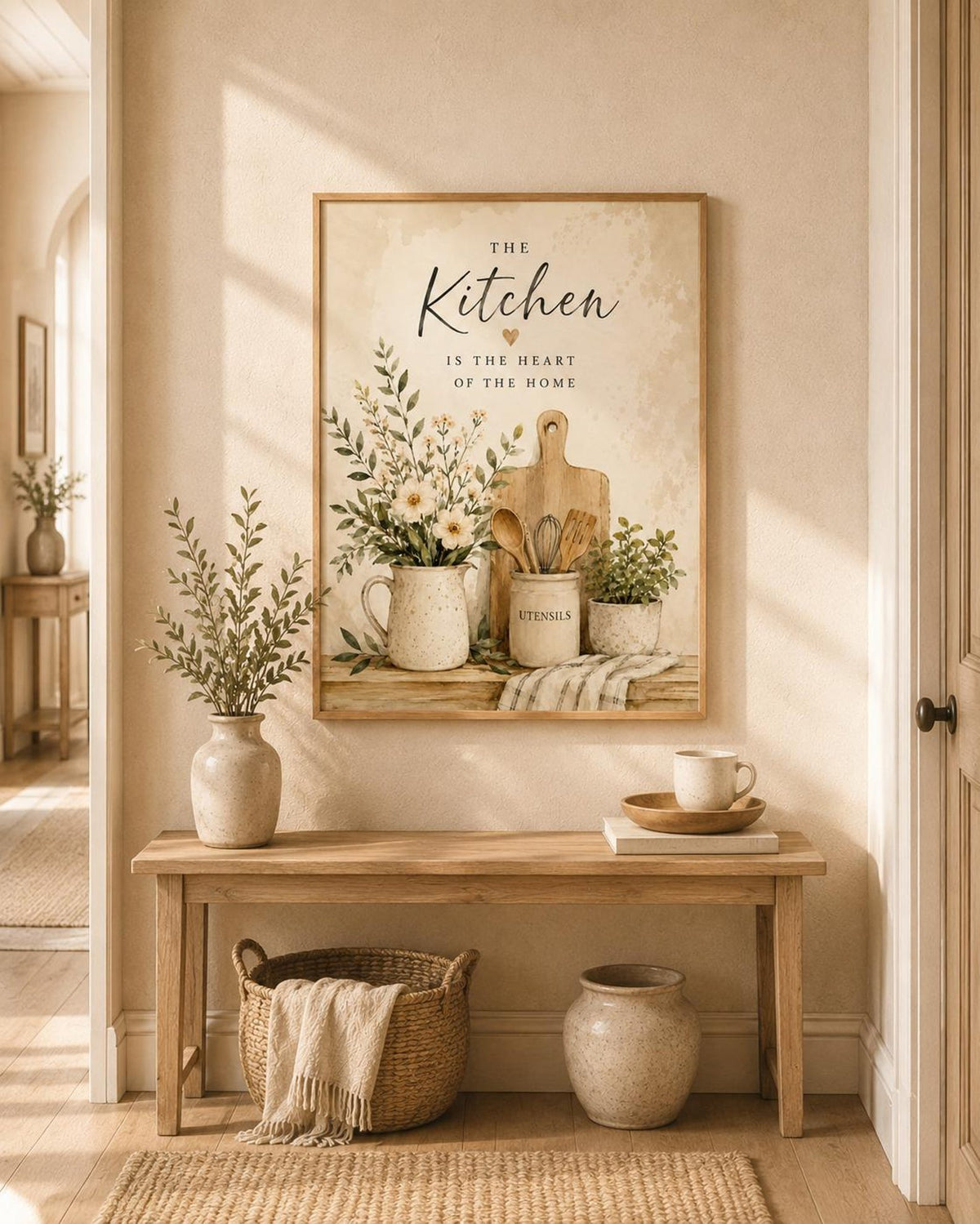 Heart of the home kitchen print — lifestyle mockup 5