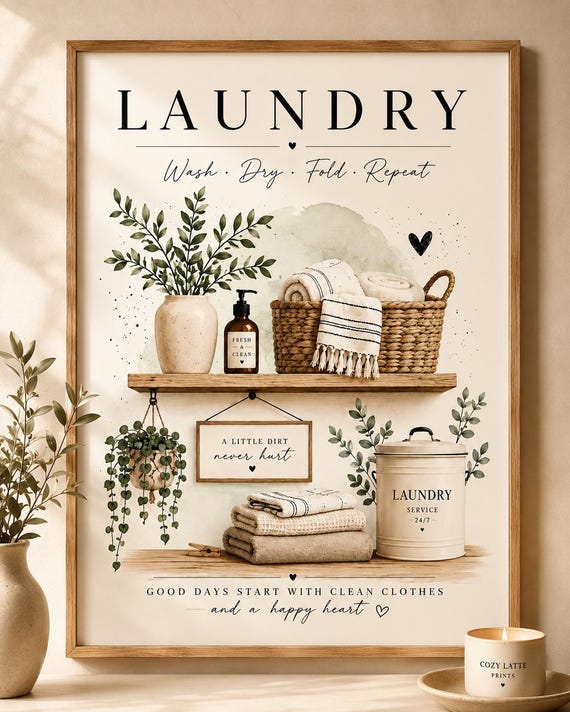 Laundry room wall art print front image