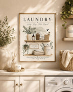 Scandinavian laundry wall art mockup