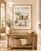 Laundry room wall art styled mockup