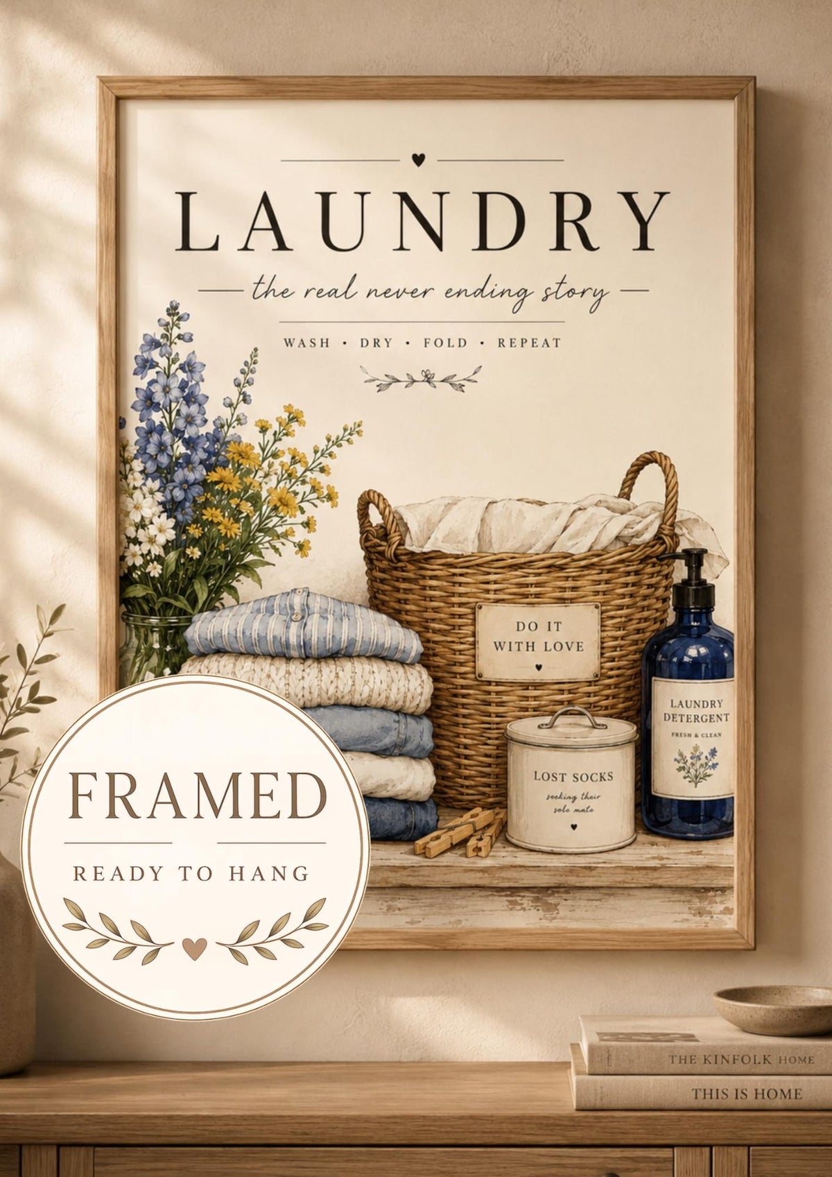 Framed Laundry Room Wall Art Print image 1