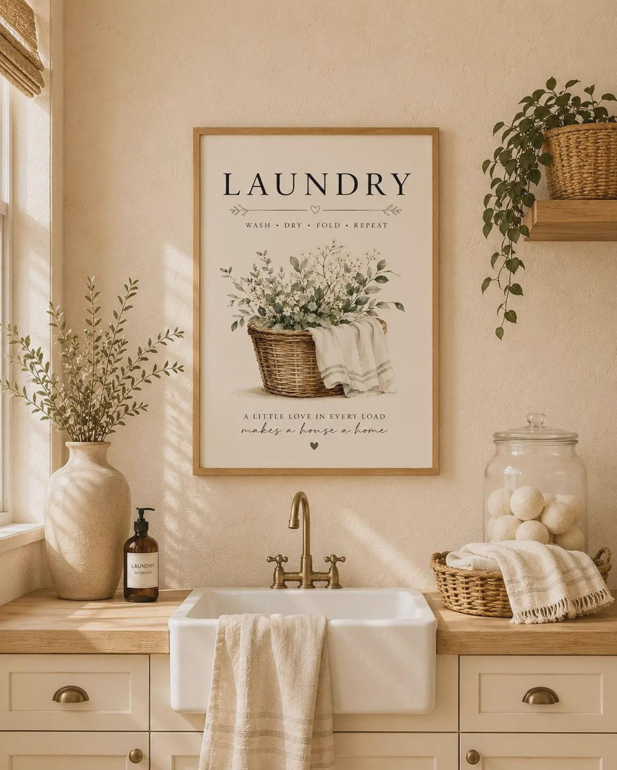 Framed Laundry Room Wall Art Print image 2