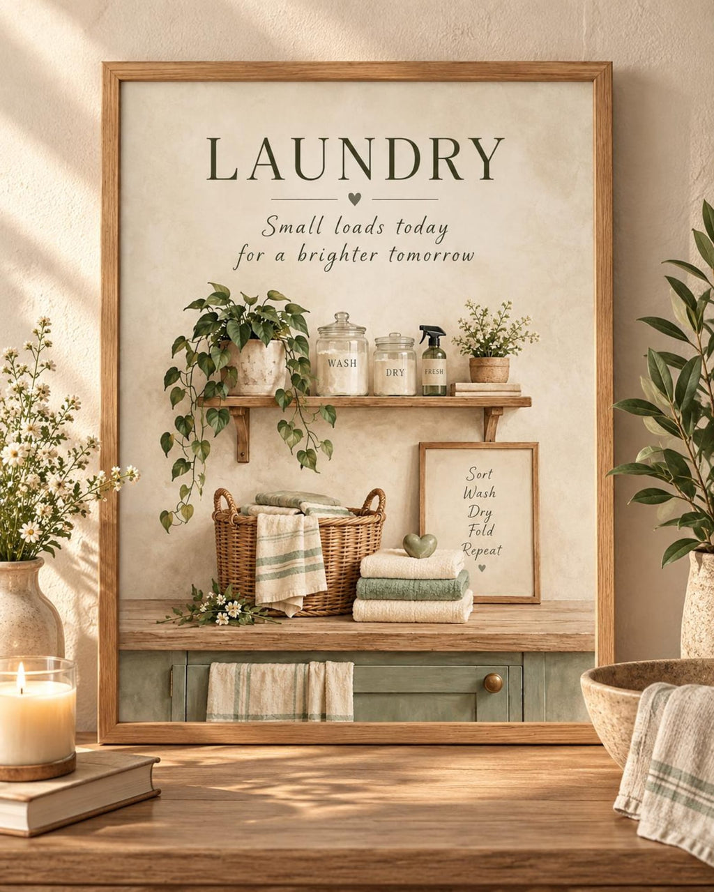 Laundry Room print Small loads today front image