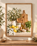 Print-only lemon and herb kitchen artwork front image