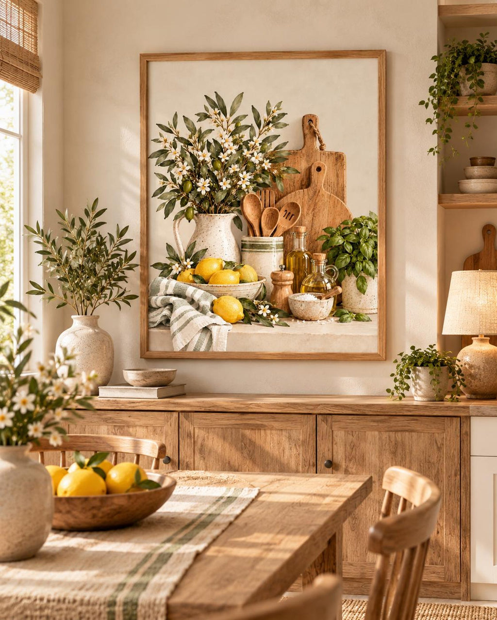 Print-only lemon and herb kitchen artwork lifestyle 4