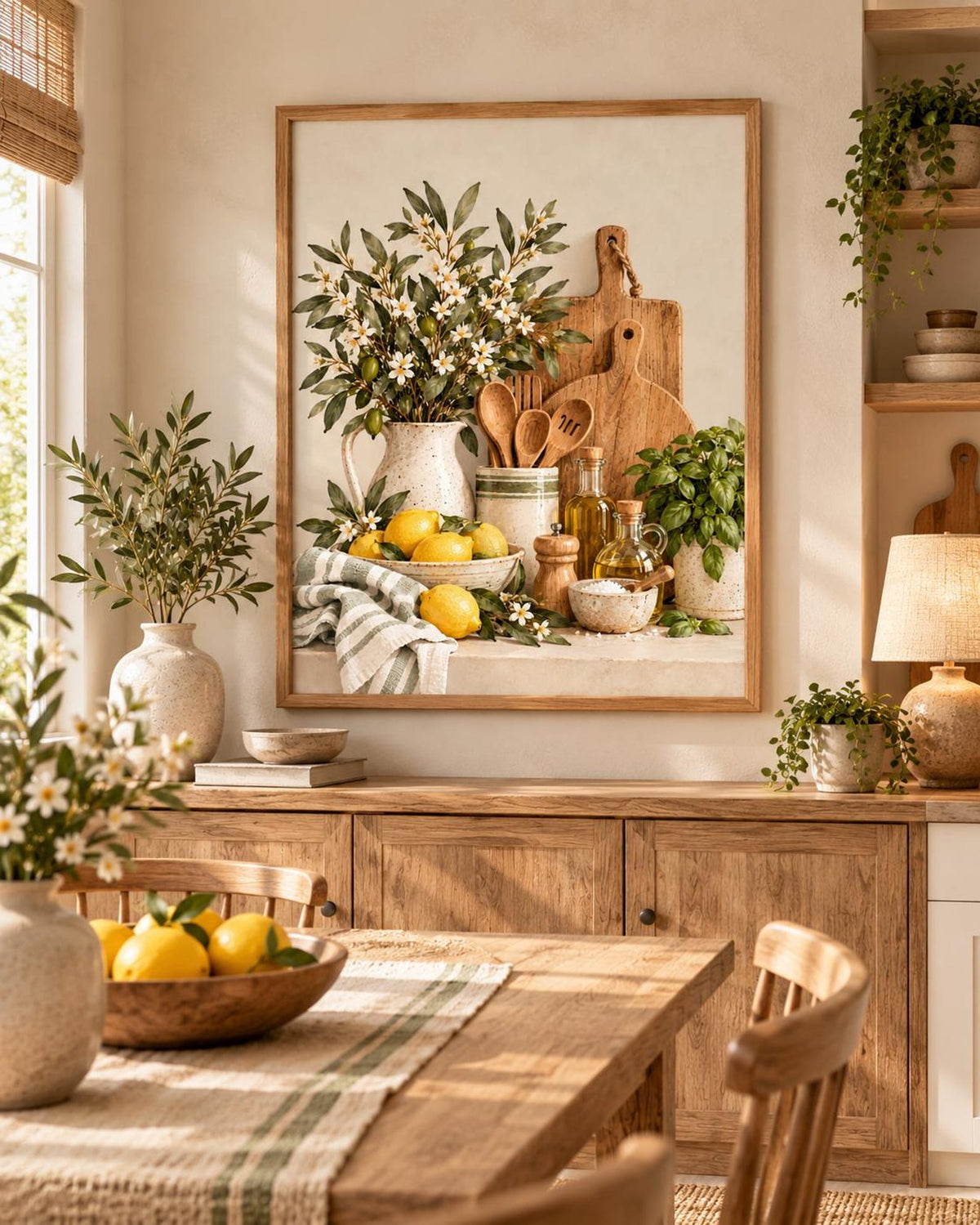Print-only lemon and herb kitchen artwork lifestyle 4