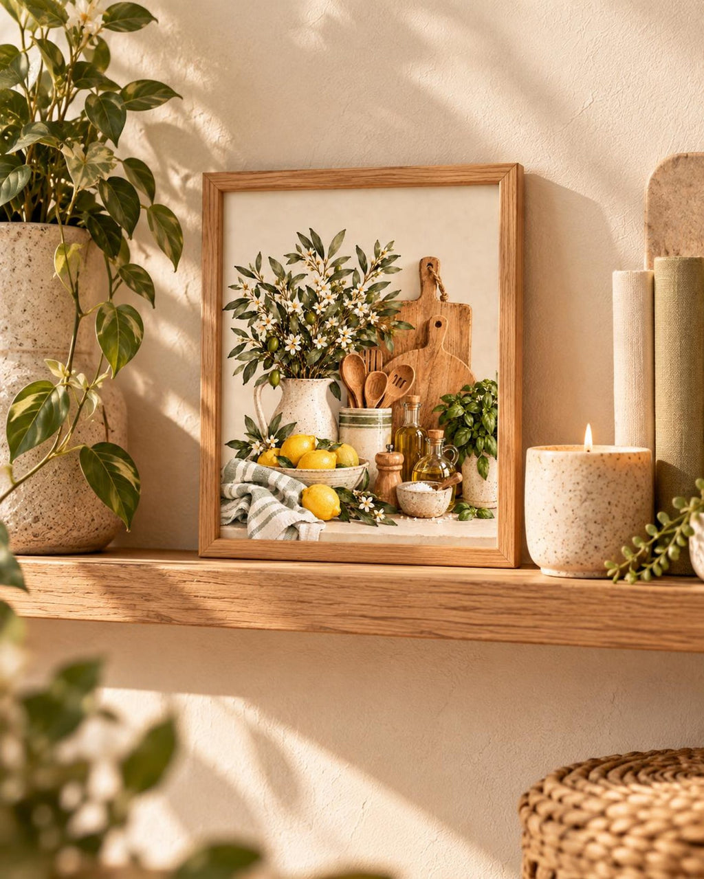 Print-only lemon and herb kitchen artwork lifestyle 5