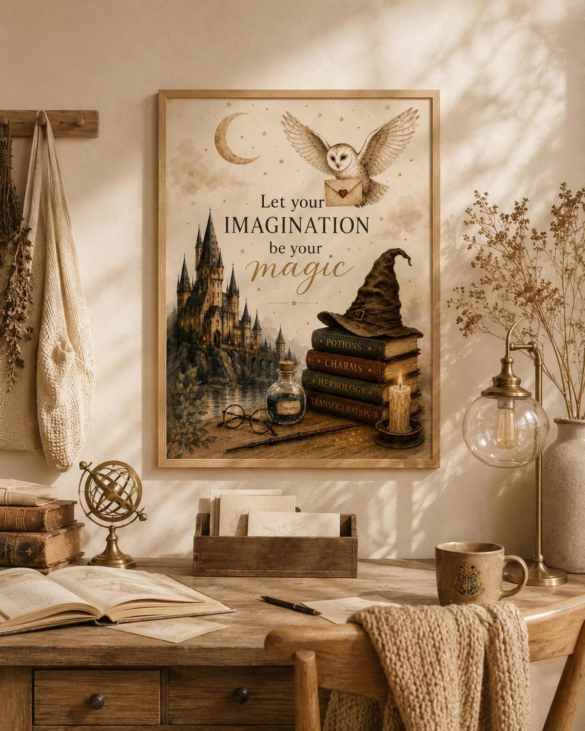 Wizard nursery owl castle lifestyle mockup