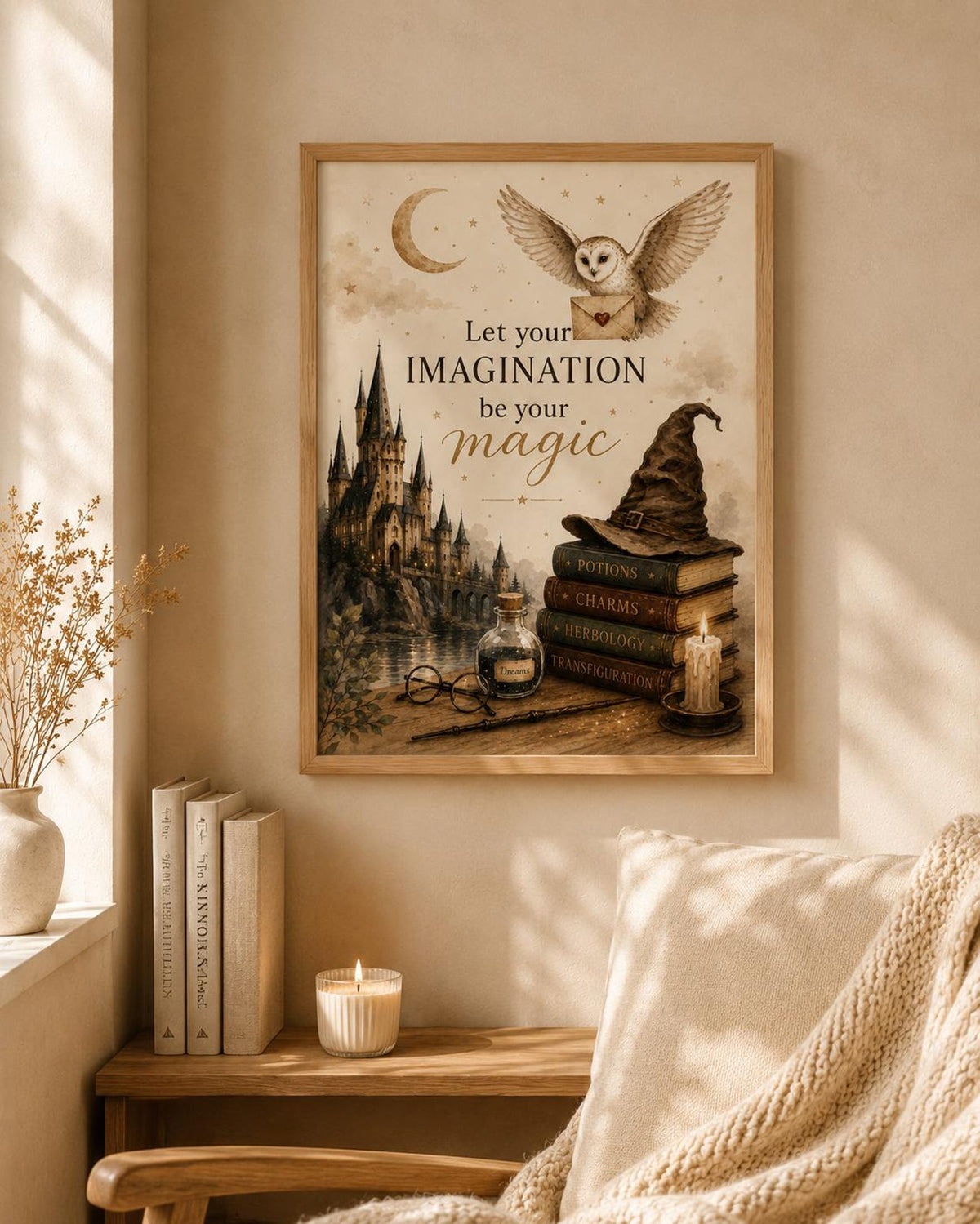 Magic nursery reading nook lifestyle mockup