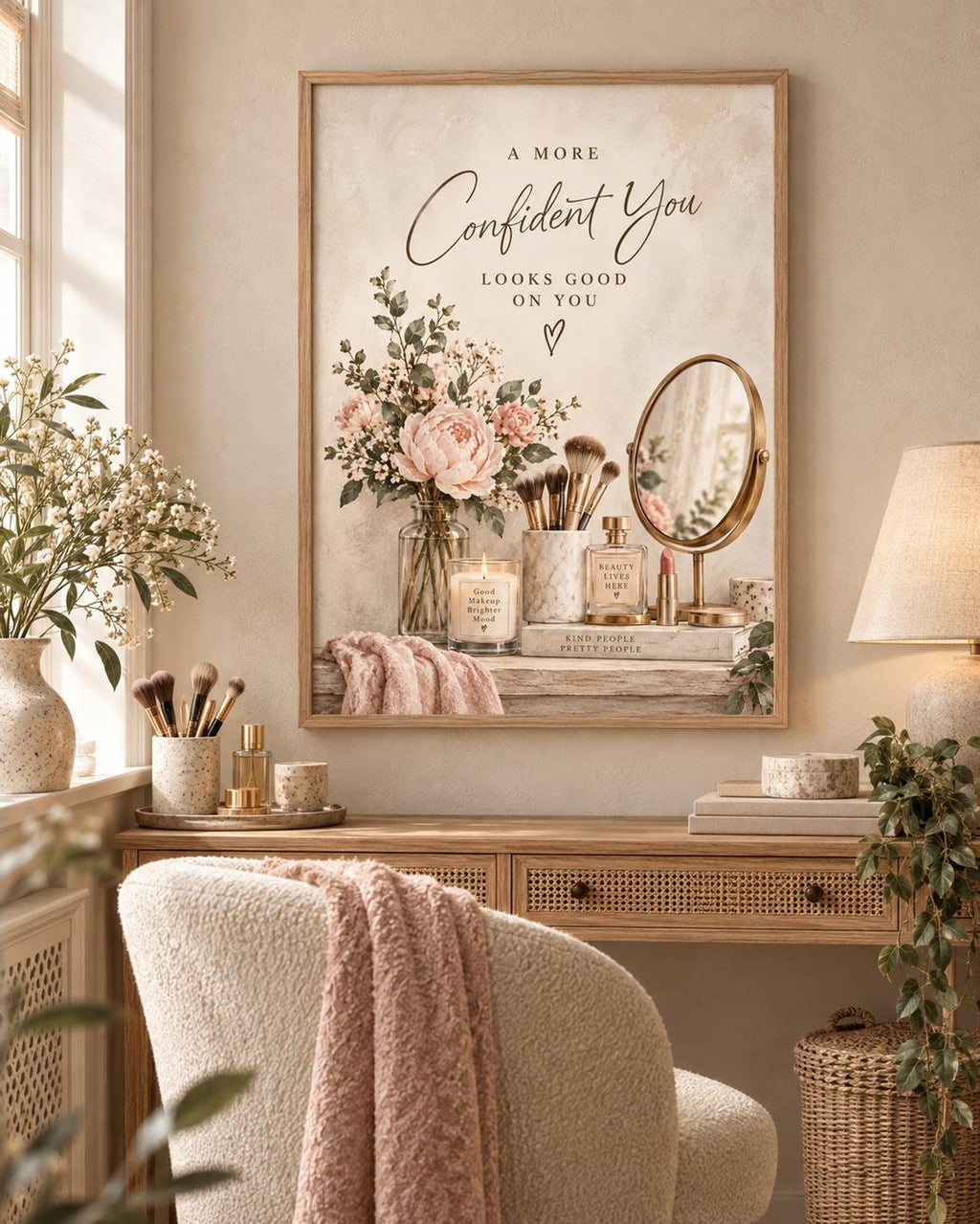 Makeup Room print dressing area mockup