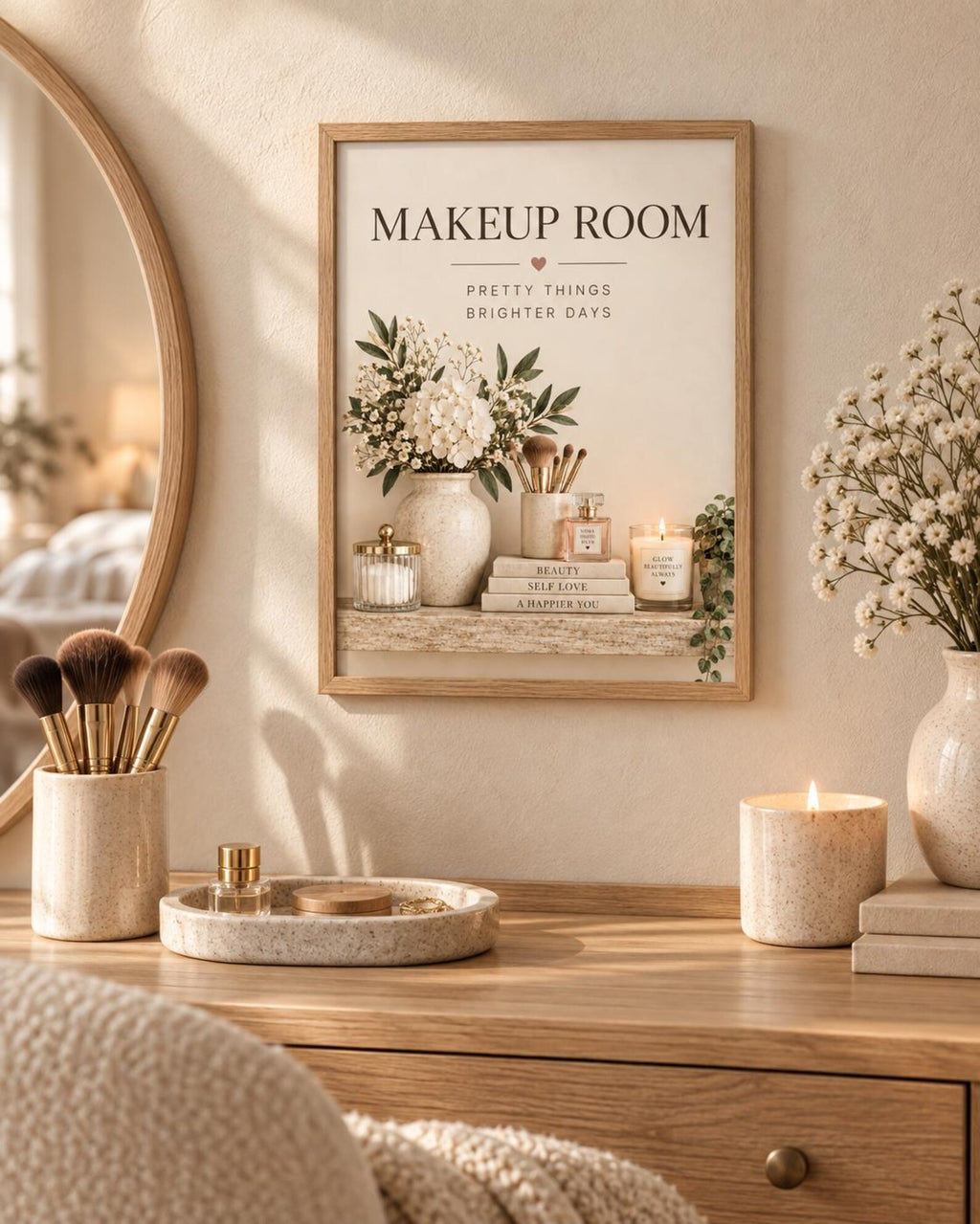Makeup Room beauty wall art lifestyle mockup