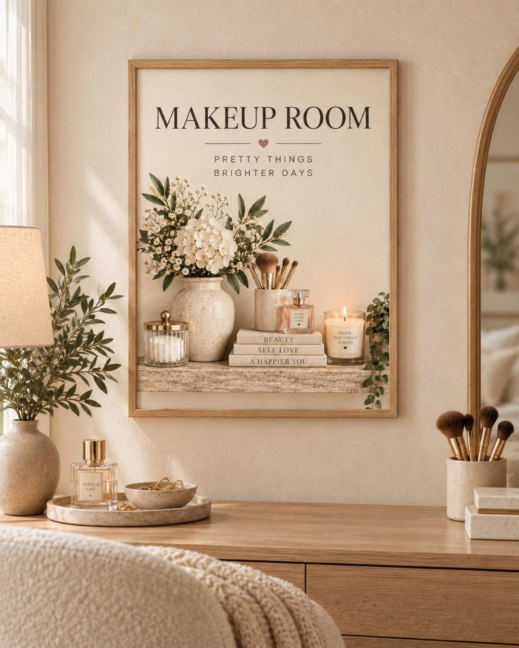 Makeup Room neutral beauty interior mockup