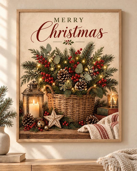 Merry Christmas wall art print front image