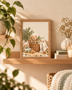 Teddy bear and bunny nursery print — lifestyle view 3