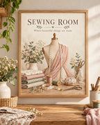 Sewing room physical print — frame not included