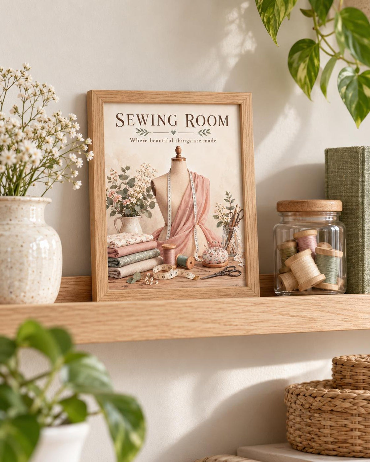 Sewing room print lifestyle mockup 4