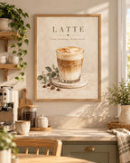 Slow Mornings latte framed print mockup 4