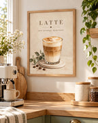 Slow Mornings latte print mockup 2