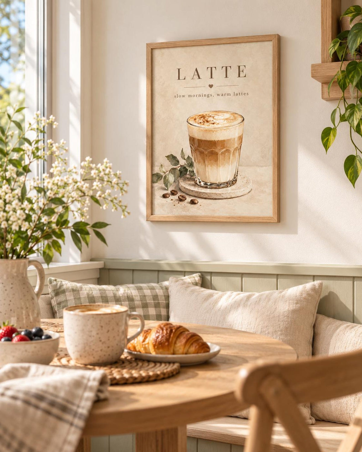 Slow Mornings latte print mockup 5