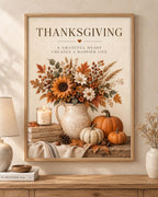 Thanksgiving Grateful Heart wall art print front image