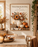 Thanksgiving autumn floral lifestyle mockup