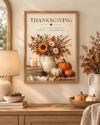 Thanksgiving autumn farmhouse wall art mockup