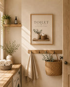 Toilet wall art home styling mockup