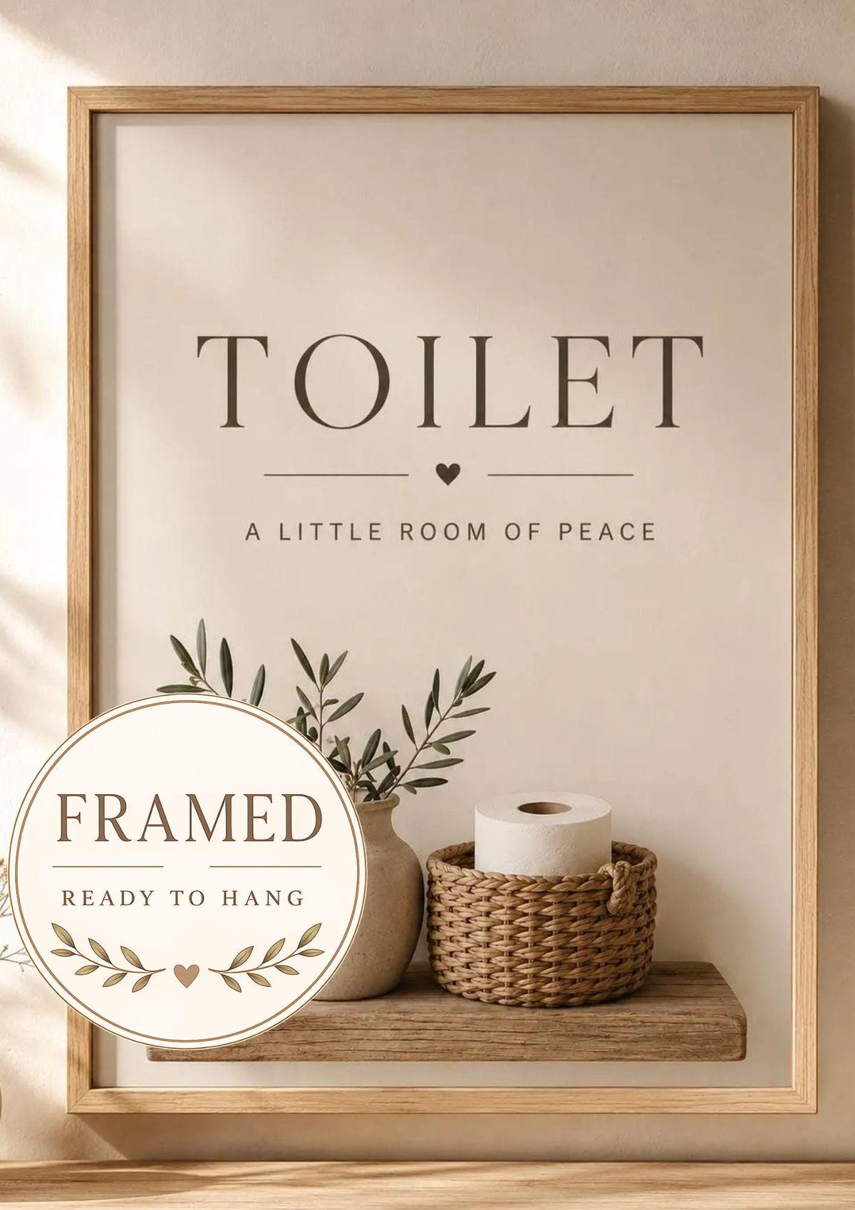 Framed toilet wall art front image