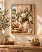 Tuscan floral still life print lifestyle mockup 5