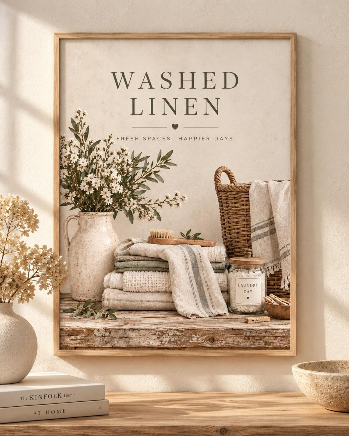 Washed Linen laundry room print front image