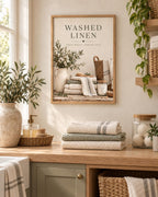 Washed Linen neutral utility room mockup
