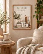 Washed Linen utility room cosy home mockup