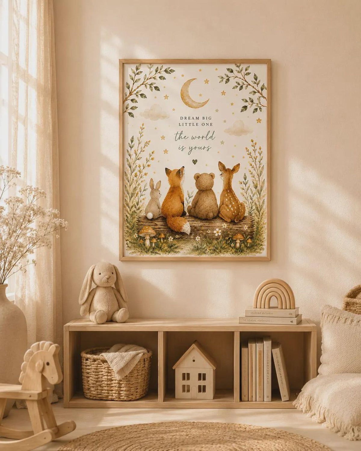 Woodland nursery framed print — mockup 4