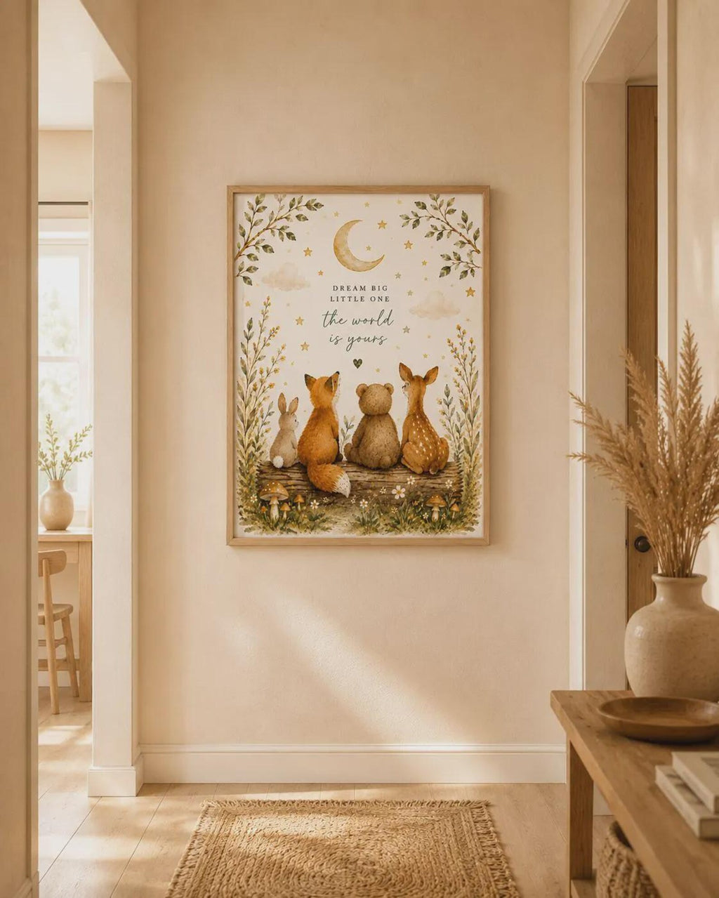 Woodland nursery framed print — mockup 5