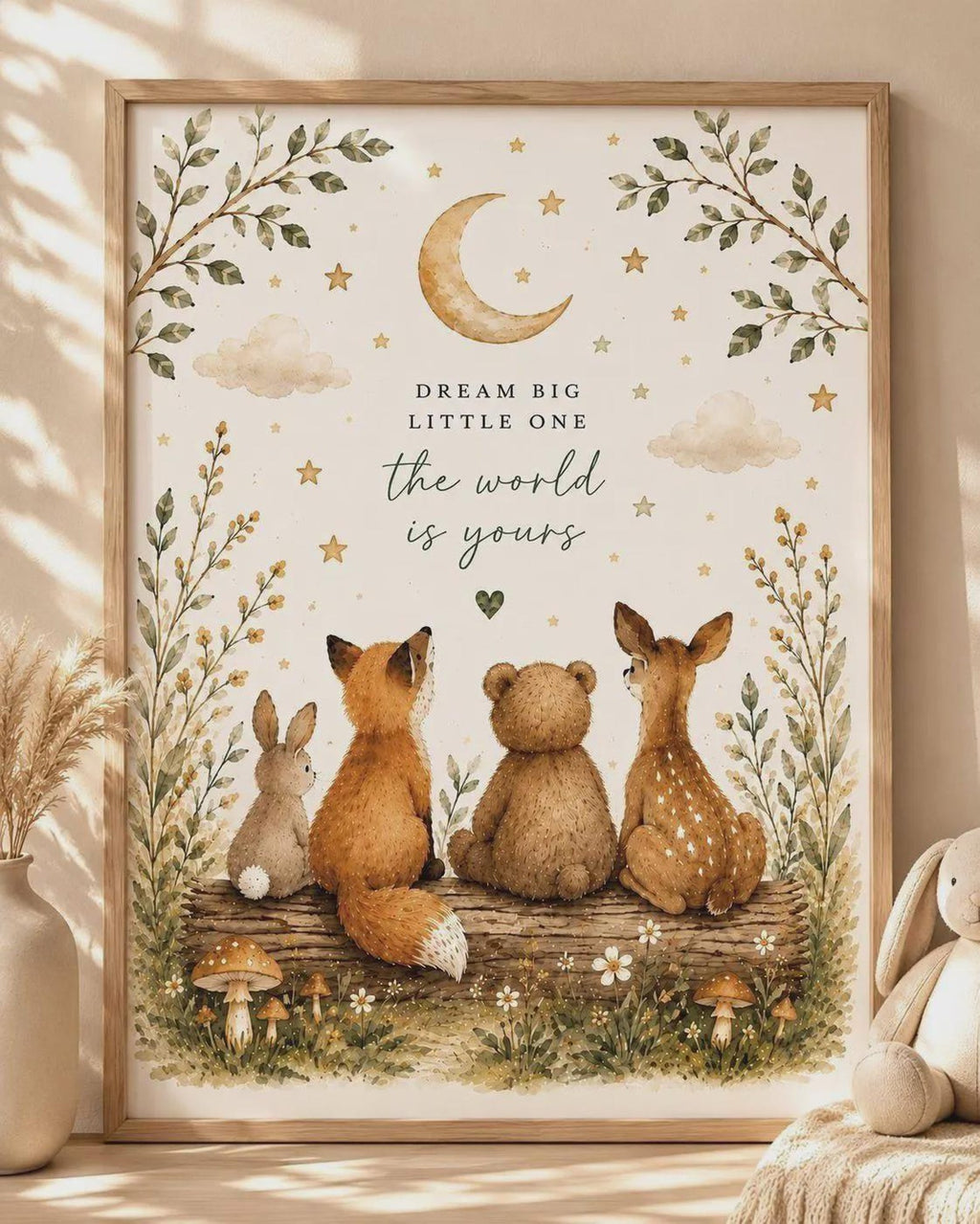 Woodland nursery framed print — mockup 6