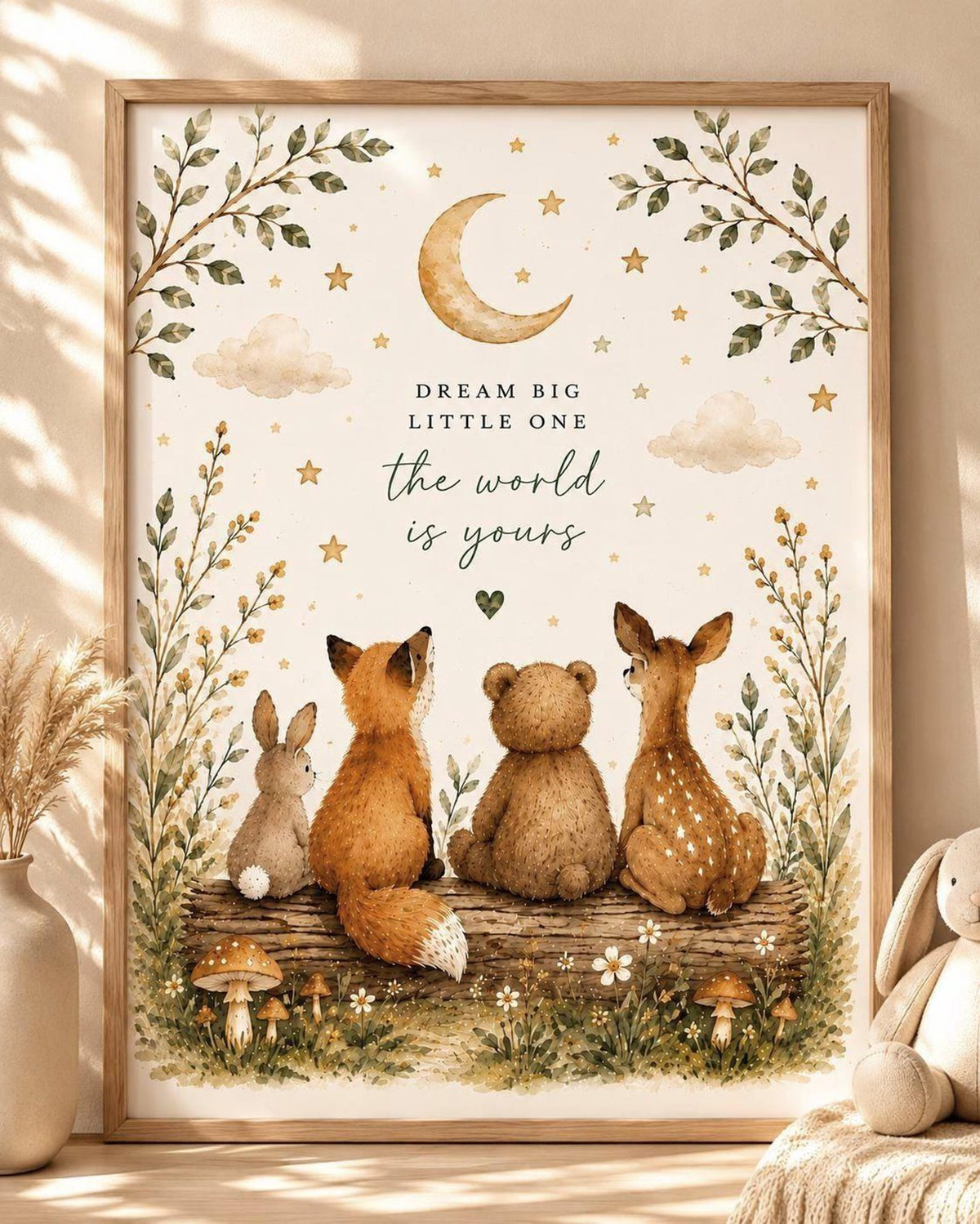 Woodland nursery print — Etsy front image